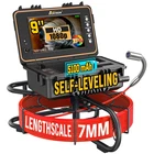 9'' Sewer Camera Self Leveling, 7MM Fiberglass Cable, Length Marker, 5100MAH, Ip New. Price: $803.99.