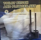 Forasto Toilet Brush And Plunger Set Compact Design, New In Box. Price: $8.00.