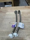 2-PK Brasscraft Braided Toilet Connector 1/4-TURN Valve Grey 1/2" X 7/8" 12".. Open. Price: $25.00.