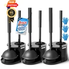 Forasto 2 In 1 Toilet Brush And Plunger Set, Extended 3PACK, Black New. Price: $60.98.