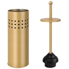 Blue Donuts Toilet Plunger With Holder For Bathroom, Multi-drain Gold Design New. Price: $38.98.
