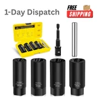 Topec 6PCS Lug Nut Extractor Set 1/2" Drive 17-22MM Bolt Remover Sockets New. Price: $40.57.