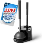 Forasto 2 In 1 Toilet Plunger Brush Set Extended Handle Bowl New. Price: $16.10.