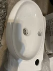 Elite Sinks EC9888-L Porcelain Wall-mounted Oval Left-facing Sink, White (sb) Open. Price: $45.00.
