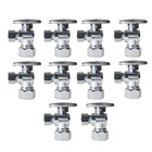 10 Pack Xfitting 5/8" 3/8" Od Compression Angle Stop Valve, 1/4 Turn,lead Free New. Price: $36.99.