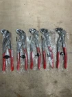 Knipex Tools Cobra Water Pump Pliers, 1/4 Inch, Red, 87 01 180 - 1PC Open. Price: $33.00.