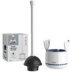 Mr.siga Toilet Plunger With Holder, Heavy Duty And Combo F New. Price: $39.54.