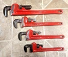 Pcs. Ridgid Ridge Tool Co. 10"-12"-14"-18" Pipe Wrench Set Made In Usa Used. Price: $44.95.