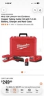 Milwaukee 2471-21 12V Copper Tubing Cutter Kit Used. Price: $150.00.