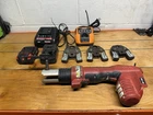 Ridgid Rp 200 Press Tool Kit W/3 Jaws, Battery, And Chargers. Used. Price: $1250.00.