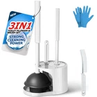 Forasto 3 In Brush And Plunger Set,toilet Bowl 1PACK, White New. Price: $23.99.
