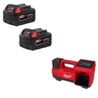 Milwaukee 48-11-1852 M18 Battery 2-PACK + 2848-20 Tire Inflator Bare Tool New. Price: $169.99.