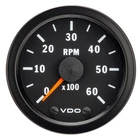 Vdo Vision Range Tachometer (0-6000 Rpm, 52MM Dia) For 4, 6, 8 Cylinder Engines New. Price: $211.93.