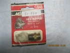 Milton Industries S-648 1/4" Mnpt Nps Hex Nipple Hose Fitting New. Price: $6.99.