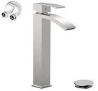 Brushed Nickel Vessel Sink Faucet, Greenspring Waterfall Tall, New. Price: $96.99.