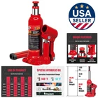 Red 2 Ton Hydraulic Bottle Jack - Reliable Alloy Steel, Max Height 13.63 Inches New. Price: $121.99.