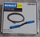 Kobalt 15-FT Drain Auger 1/4 #4891691 New. Price: $15.00.