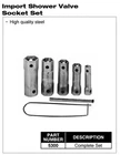 Pasco, 5300, Tub And Shower Valve Wrenches New. Price: $21.14.