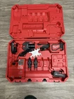 Milwaukee 2674-22C M18 Short Throw Press Tool Kit With Pex Crimp Jaws. Used. Price: $580.00.