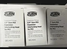 Zurn Expansion Pex Heads Pack Includes 1/2" 3/4"X1". QELHD3 QELHD4 QELHD5 New. Price: $125.00.