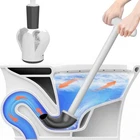 Cinola Upgraded Toilet Plunger With Holder, Wall White New. Price: $32.98.