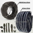 Drain Cable Sewer 45/60/100FT 5/8" Cleaning Auger Snake Pipe New. Price: $92.99.