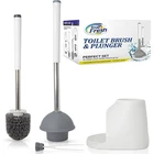 2 1 Stainless Steel Toilet Brush & Plunger Set With Caddy Bathroom Cleaner New. Price: $31.97.