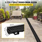 Vevor System, 5.7X3.1X39-INCH Hdpe Drainage Trench, DRIVEWAY-3 Pack New. Price: $65.33.