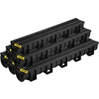 Vevor Trench Drain System, Channel With Plastic Grate, 5.9X5.1-INCH Hdpe New. Price: $165.04.