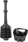 Black Bellows Accordion Toilet Plunger With Storage Tray New. Price: $30.73.