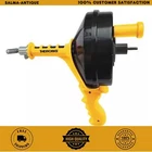 1/4 In. X 25 Ft. Power Drum Auger Black/yellow Tub Works Sinks Drain Tool New. Price: $26.99.