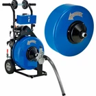 New! Drain Cleaner For 4-9" Pipe W/ 5/8" & 3/4" X 100' Cables Drums!!. Price: $4399.95.