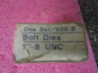 Ridgid 48650 500B Style Bolt Threader Dies, Rh High-speed 1"-8 Unc, 532 542 New. Price: $89.99.