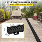 Vevor System, 5.7X3.1X39-INCH Hdpe Drainage Trench, DRIVEWAY-3 Pack New. Price: $65.28.