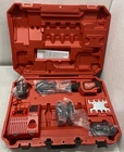 Milwaukee M18 18V Lithium-ion Cordless Short Throw Press Tool Kit 2674-22C Open. Price: $569.97.