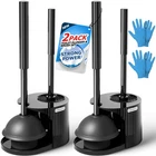Forasto 2PACK In 1 Toilet Brush Set, Extended Handle Plunger,to... New. Price: $40.78.